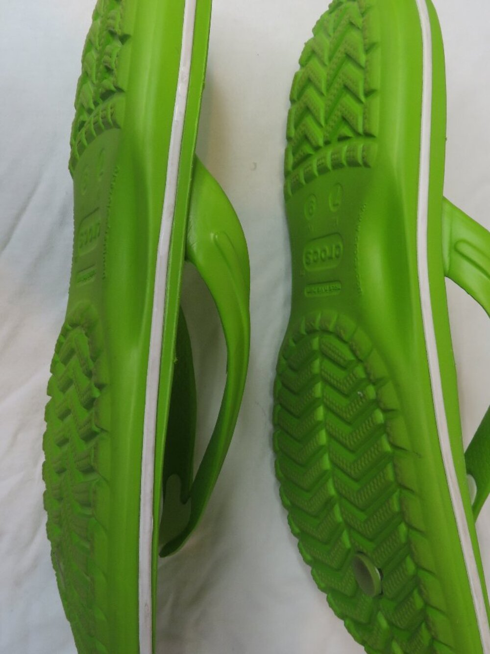 Crocs - Crocband Volt Green/Lime Zest Flip Flops Size W9 M7